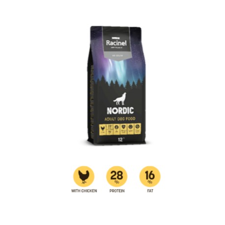 Racinel Dog Adult Chicken - Kornfri 12 KG.